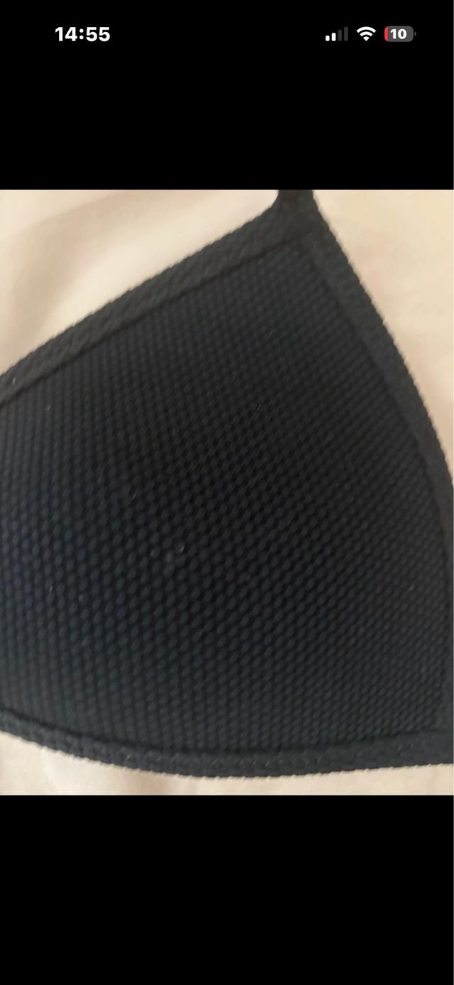 Top Bikini Negro Texturizado