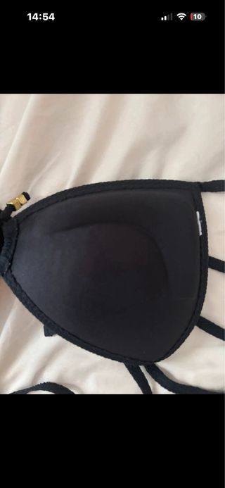 Top Bikini Negro Texturizado