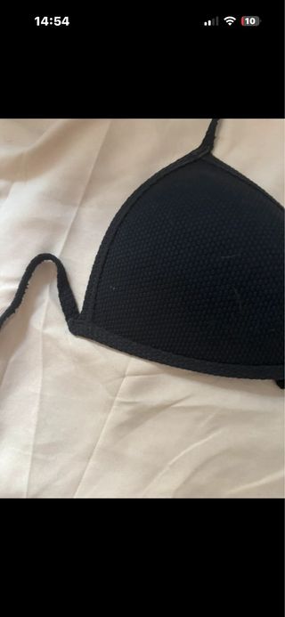 Top Bikini Negro Texturizado