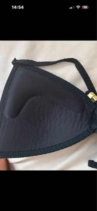 Top Bikini Negro Texturizado