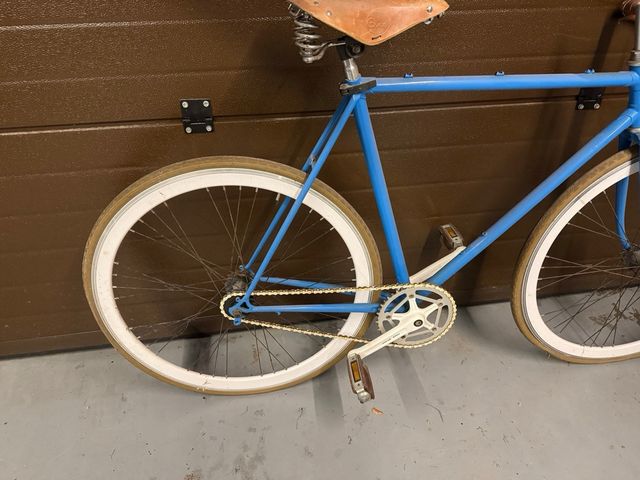 Bicicletta Fixie Blu