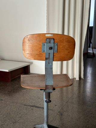 Silla madera antigua respaldo regulable