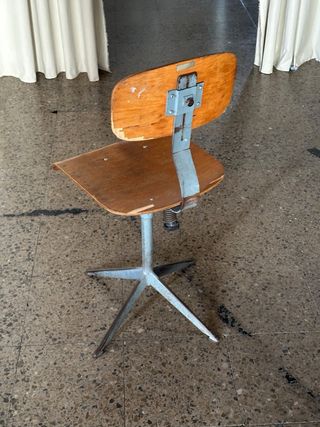 Silla madera antigua respaldo regulable