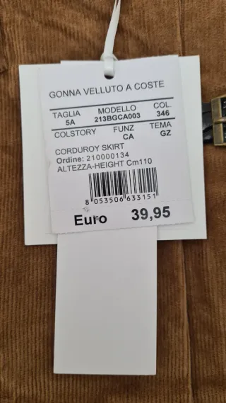 Gonna bambina Brums taglia 5 anni