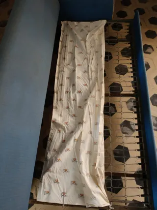 Sofá Cama Azul Tela