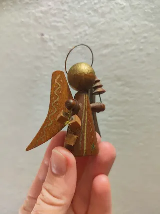 Kokeshi bambola Angelo in legno vintage bambola