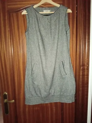 Vestido gris mujer