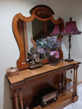 Consola recibidor espejo antigüedad