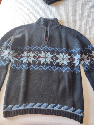 Jersey de invierno estilo nórdico + bufanda a jueg