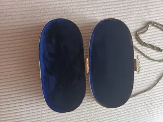 Bolso vintage latón con cadena