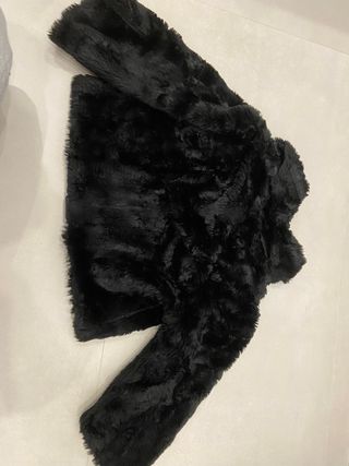 Abrigo pelo negro talla M/L