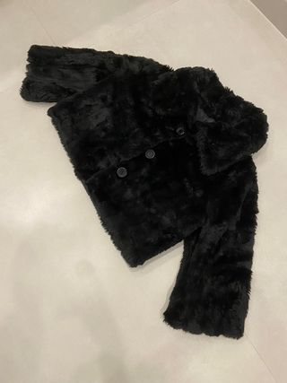 Abrigo pelo negro talla M/L