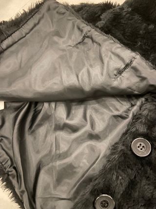 Abrigo pelo negro talla M/L