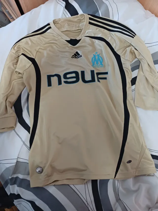 Camiseta Olympique Marsella Adidas Dorada 2007