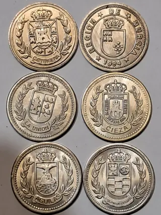 Monedas Plata Región de Murcia (16 Unidades)