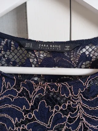 Blusa Zara calada azul marino Talla M