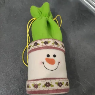 Sacchetto porta bottiglia natalizio