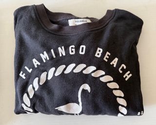 Sudadera Flamingo Beach negra de Pull&Bear