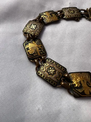 Pulsera antigua eslabones cuadrados