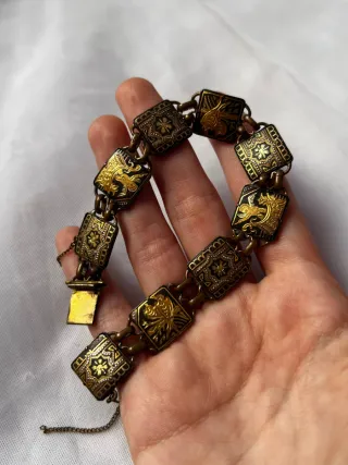 Pulsera antigua eslabones cuadrados