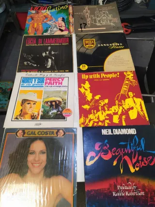 discos vinilo de diferentes cantantes.