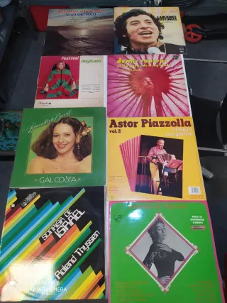 discos vinilo de diferentes cantantes.