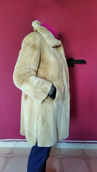 Abrigo Chaquetón Piel Groenlandia Mujer Beige