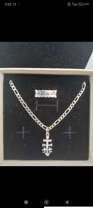 Cadena Cruz Caravaca Plata