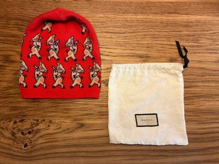 Gorro Gucci Rojo Cerditos