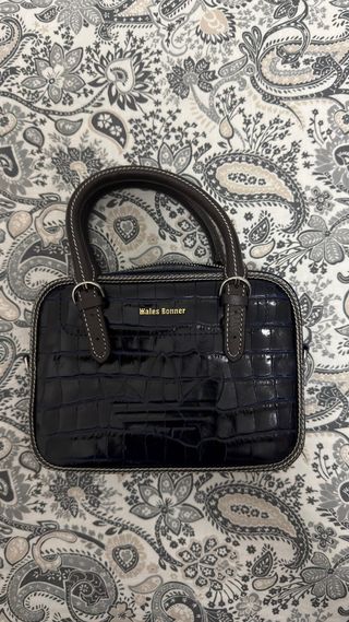 Borsa a mano Wales Bonner effetto coccodrillo