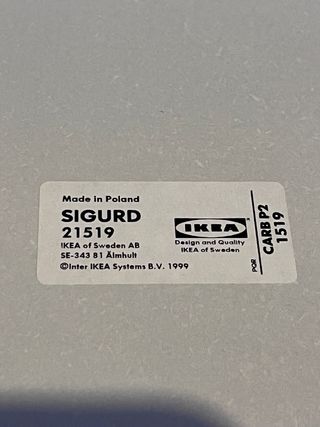 Banco bajo IKEA SIGURD blanco