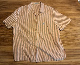 Camisa Burberry Rayas Marrón y Blanca