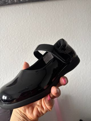 Zapatos niña  negros talla 31 medida pie 19,6