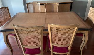 Mesa de comedor extensible clásica Luis XV Nancy