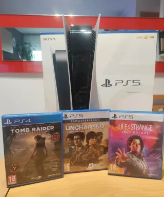 Consola PS5 con Lector + 3 Juegos compatibles
