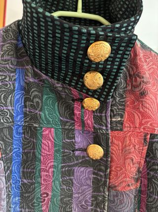 Cappotto Love Love damascato multicolor