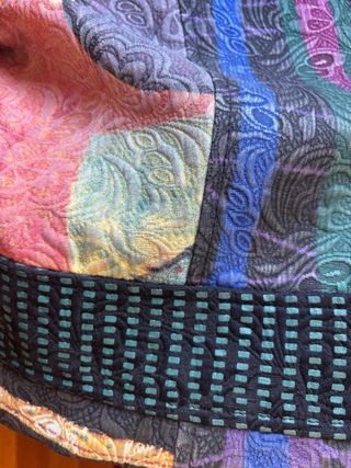 Cappotto Love Love damascato multicolor