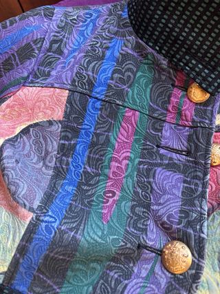 Cappotto Love Love damascato multicolor