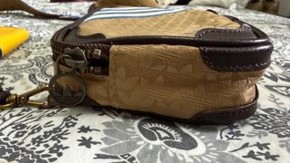 Mini borsa Adidas monogram marrone oro