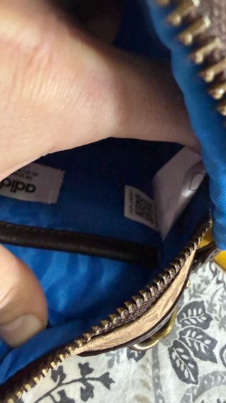 Mini borsa Adidas monogram marrone oro