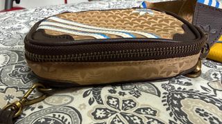 Mini borsa Adidas monogram marrone oro