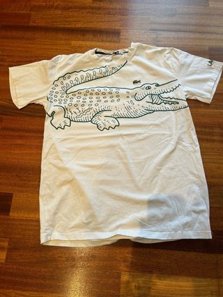 Camiseta Lacoste Blanca Cocodrilo Verde
