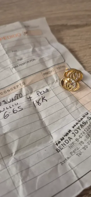 junto de Joyas Oro 18k 7 gramos 90 por gramo