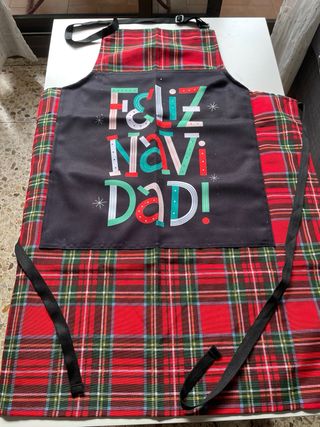 Delantal Navidad Feliz Navidad Multicolor