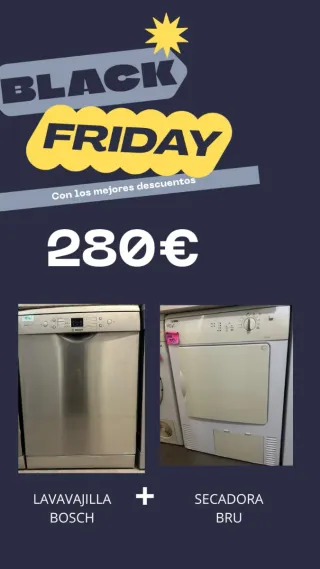 Lavavajillas Bosch + Secadora Bru