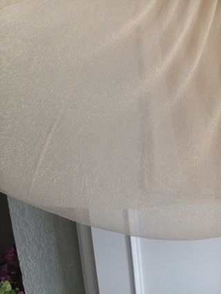 Falda tul brillante beige/dorado talla única