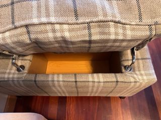 Sofá 3/4 plazas tela madera