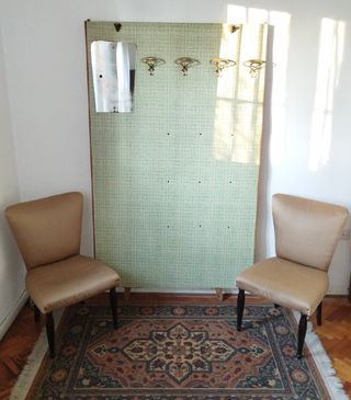 Appendiabiti e 2 poltroncine anni '40-'50