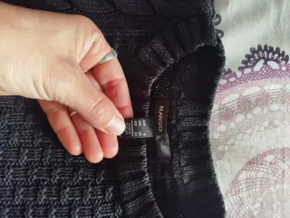 Jersey mujer negro trenzado