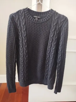 Jersey mujer negro trenzado